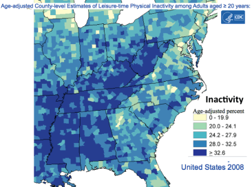 Close-up of Inactivity Map