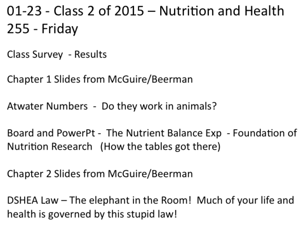 2nd Class - Jan 23 2015