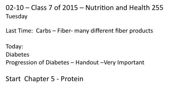 Class on Tuesday Feb 10 2015